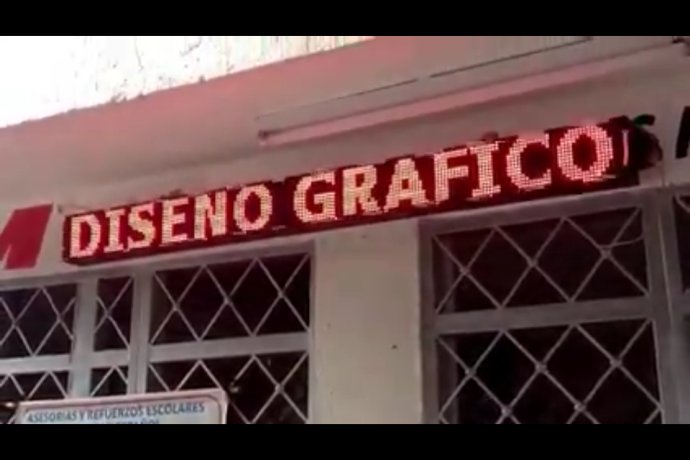 Letrero Electronico LED 200×20. Pasamensajes.