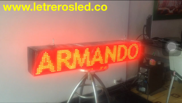 Aviso LED 96×16 Doble Cara, Programable USB. Letrero LED