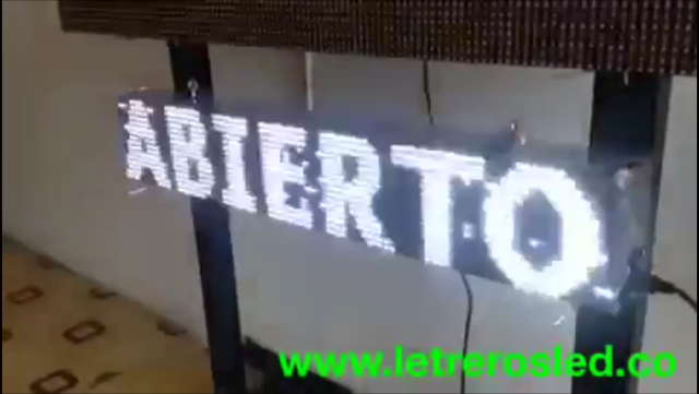 Letrero LED Mono-Color Blanco. 100x20cm. Tipo Exterior. Conexion USB.