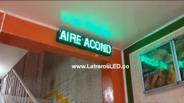 Pasamensajes LED Programable. 100x20cm. Excelente Publicidad. Conexion USB.